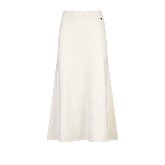 Gonna Donna LIU-JO Lunga In Maglia Pallettes Panna