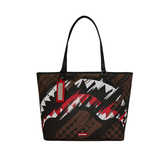 Borsa Unisex Sprayground Smeared Grunge Tote Marrone/Multicolor