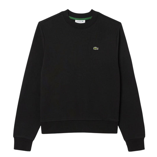 Felpa Donna Lacoste Pile Relaxed Fit Nero