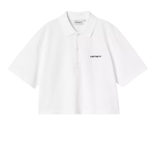 Polo Donna Carhartt Wip W' S/S Carhartt Script Polo Bianco