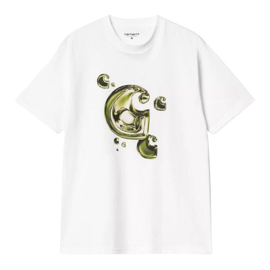 T-shirt Uomo Carhartt WIP S/S Solar Chrome C-Logo Bianco
