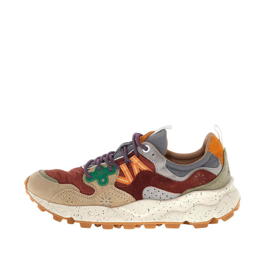 Sneakers Uomo Flower Mountain Yamano 3 Bordeaux/Beige