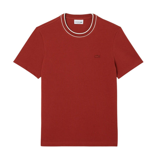 Men's Lacoste T-shirt Brick Stripe Collar