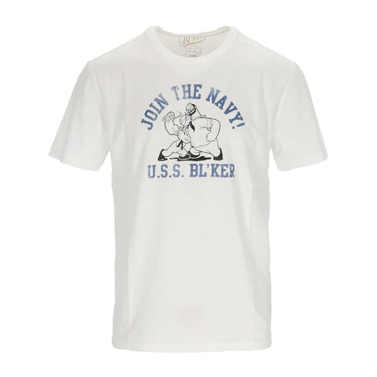 T-Shirt Uomo Bl'Ker Join The Navy Popey Bianco