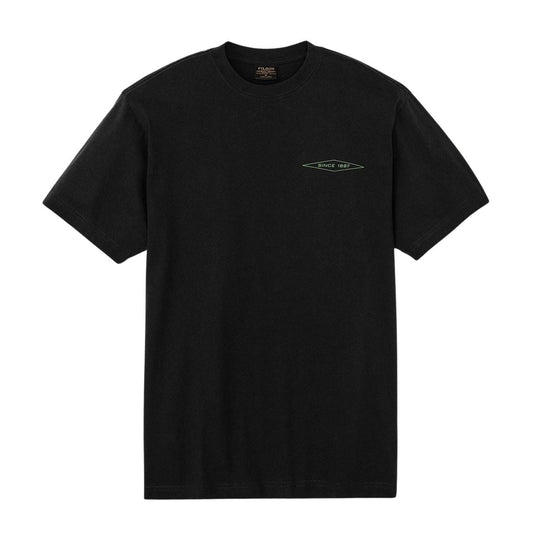 T-Shirt Uomo Filson S/S Scenic Graphic Nero Lavato