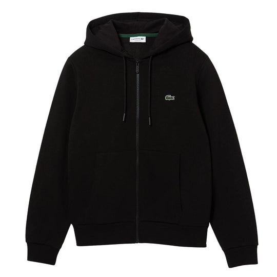 Felpa Uomo Lacoste Cappuccio Pile Full Zip Nero