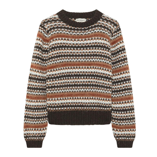 Maglia Donna Roy Roger'S Boho V Neck Alpaca Marrone