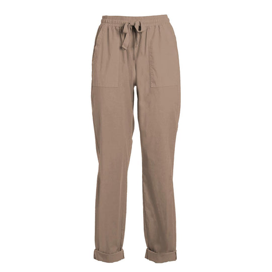 Pantalone Donna Deha Dritto Elasticizzato Nocciola