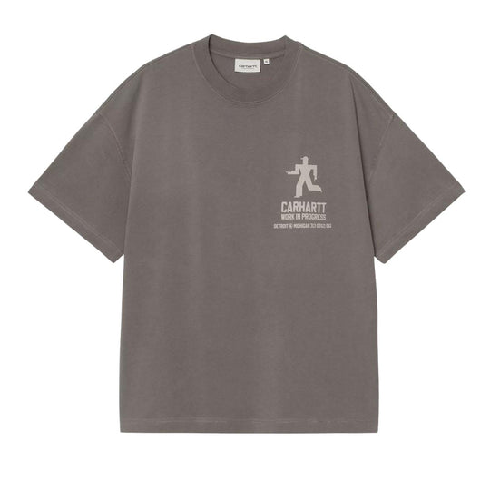 T-Shirt Uomo Carhartt S/S Distance Grigio Delavato