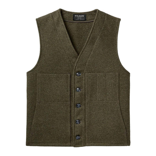 Gilet Uomo Filson Lined Mackinaw Wool Vest Verde