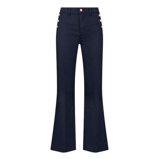 Damenhose Liu-Jo Flare Knöpfe Blau