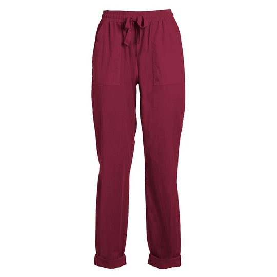 Pantalone Donna Deha Dritto Elasticizzato Bordeaux