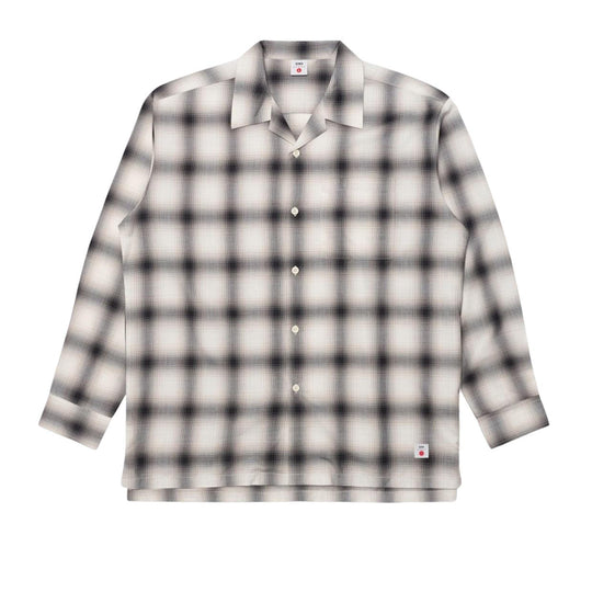 Camicia Uomo Edwin Open Collar Check Grigio/Antracite