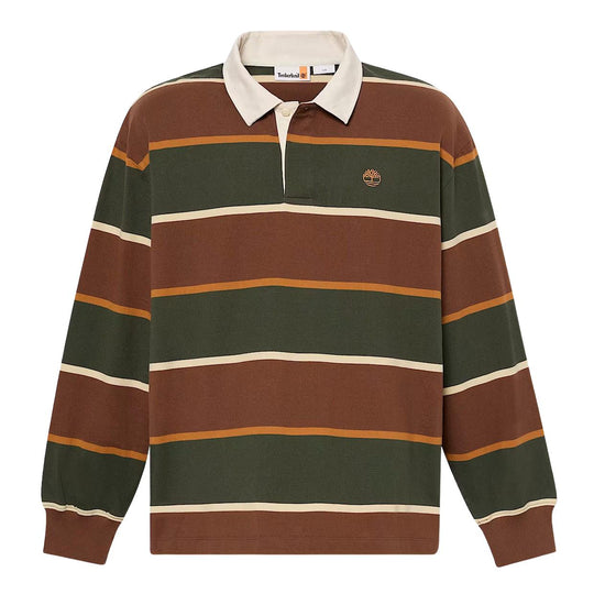 Polo Uomo Timberland Striped Rugby Bordeaux/Verde