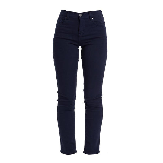 Women's Barbour Essential Slim Navy Blue Trousers