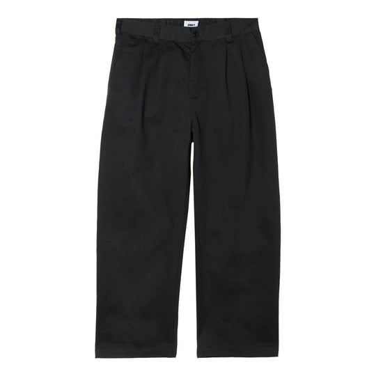Pantalone Uomo Obey Foster Pleated Pences Nero