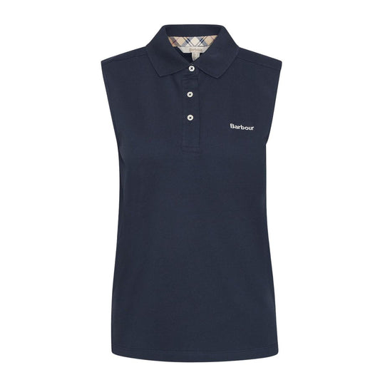 Polo Donna Barbour Bowford Sleeveless Blu