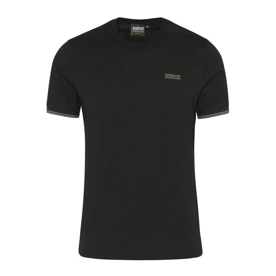 Heren T-shirt Barbour International Philip Tipped Zwart