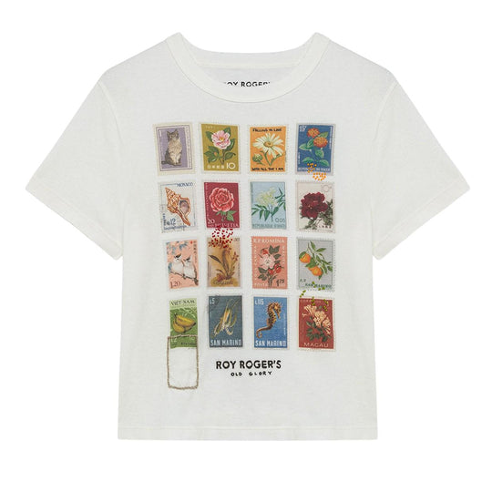 T-Shirt Donna Roy Roger'S Old Glory Bianco