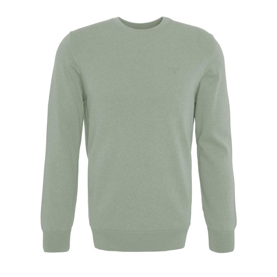 Maglione Uomo Barbour Cotone Pima Verde Chiaro