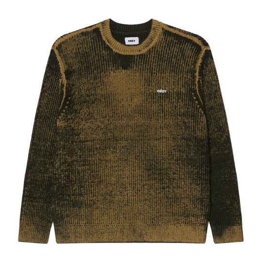Maglia Uomo Obey Spray Sweat L/S Verde/Nero