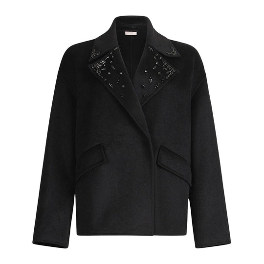 Giacca Donna LIU-JO Doppio Petto Con Applicazioni Nero