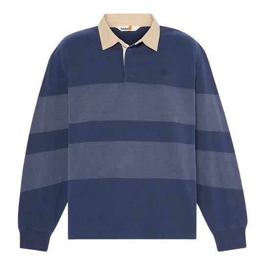 Polo Uomo Timberland Striped Rugby Blu/Beige