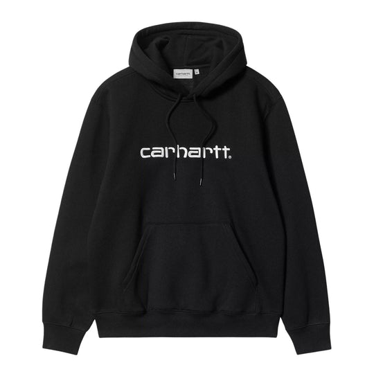 Felpa Uomo Carhartt WIP Hooded Logo Nero