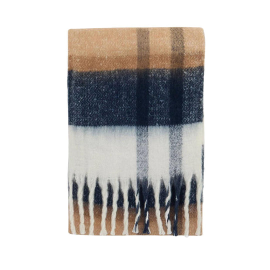 Sciarpa Donna Barbour Isla Tartan Boucle Scarf Panna/Blu/Beige