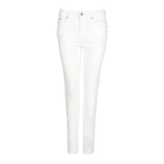 Women's Barbour Essential Slim White Trousers