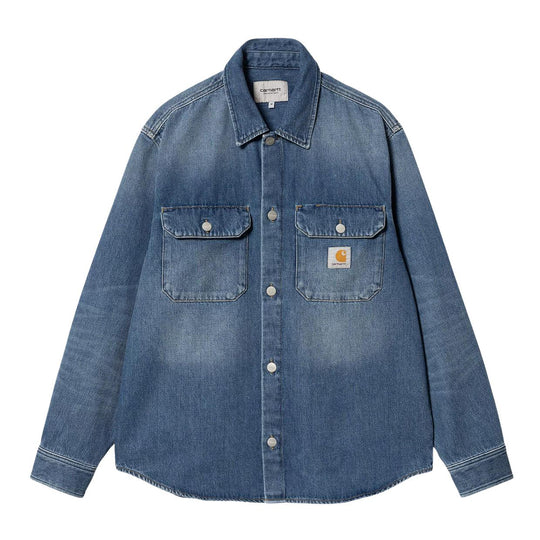 Overshirt Herren Carhartt WIP Harvey Hemd Jac Denim Dunkel