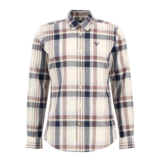 Camicia Uomo Barbour Kidd Tailored Panna/Blu/Bordeau