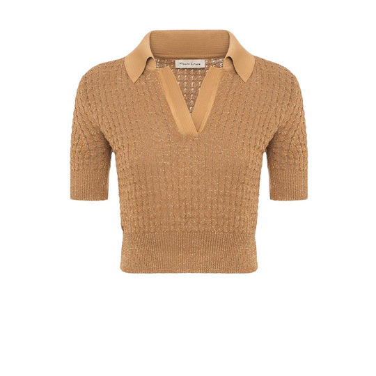 Polo Donna Manila Grace M/M Lurex Biscotto