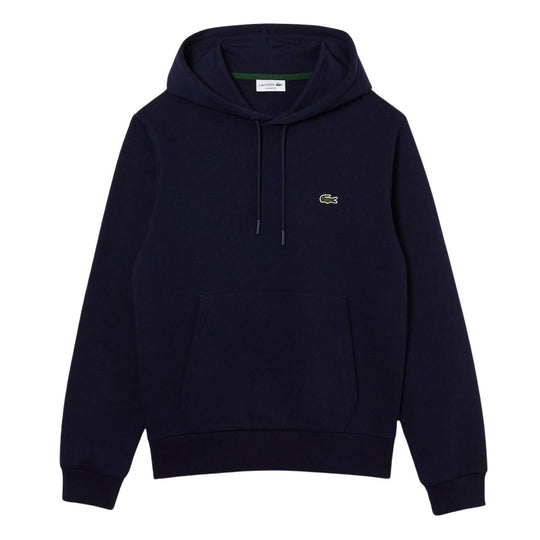 Felpa Uomo Lacoste Cappuccio Cotone Biologico Blu Navy