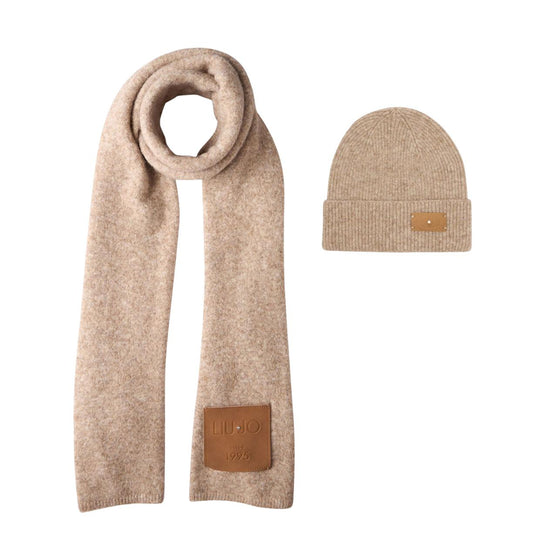 Cappello + Sciarpa Donna LIU-JO Beanie Beige