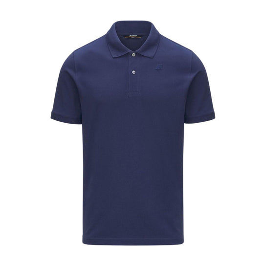 Polo Uomo K-Way Amedee Pique Blu Cobalto