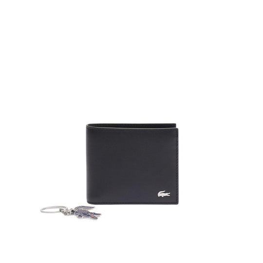 Portafoglio Lacoste Con Portachiavi FG Nero
