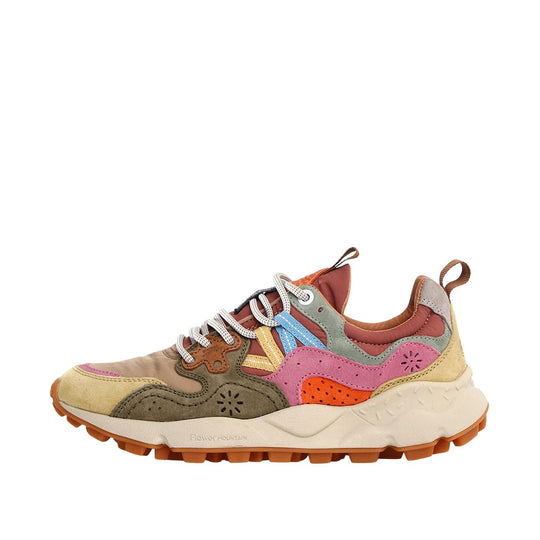 Sneakers Donna Flower Mountain Yamano 3 Beige / Rosa