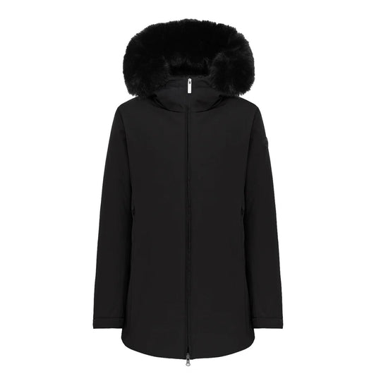 Piumino Donna Colmar Lungo Impermeabile 180 Grammi Nero