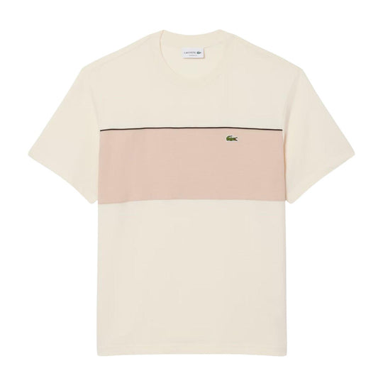 T-shirt Uomo Lacoste Color Block Panna/Beige