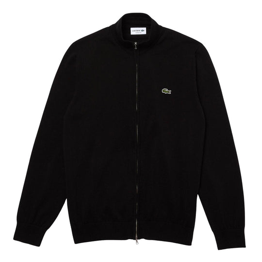 Maglione Uomo Lacoste Zip Collo Alto Nero