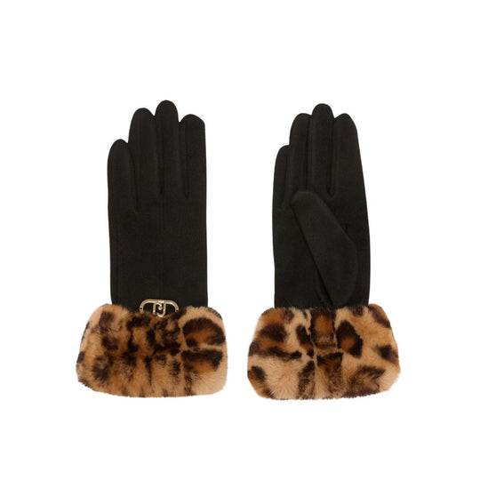 Guanti Donna LIU-JO Animalier Nero