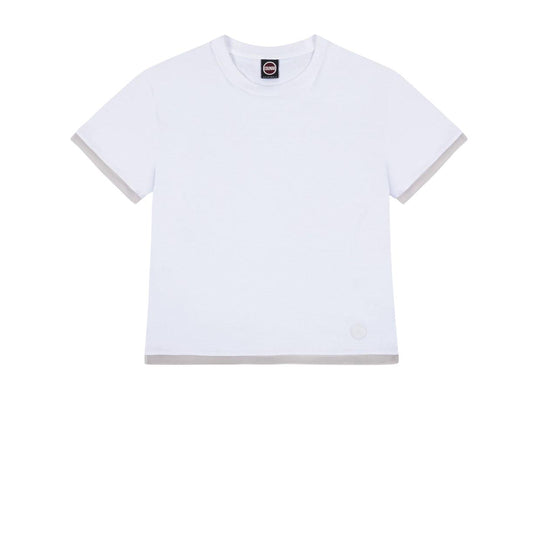 T-Shirt Donna Colmar Con Dettagli In Tulle Bianco