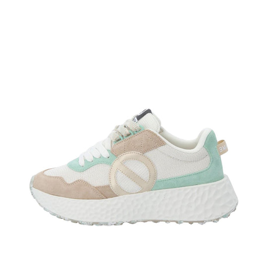 Sneakers Plateau Donna No Name carter Jogger Sabbia/Verde