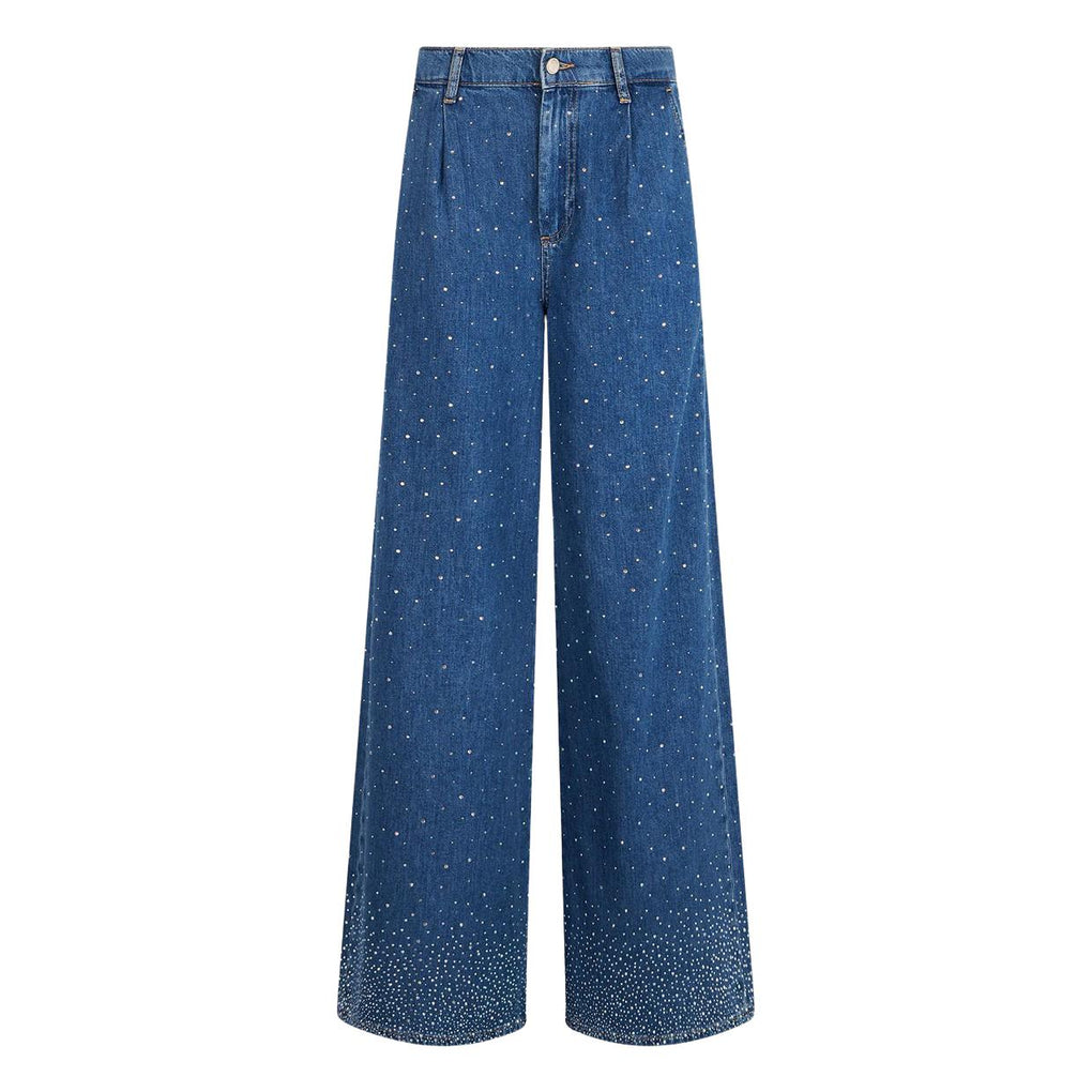Women's Liu-Jo Flare Jeans with Blue Strass
