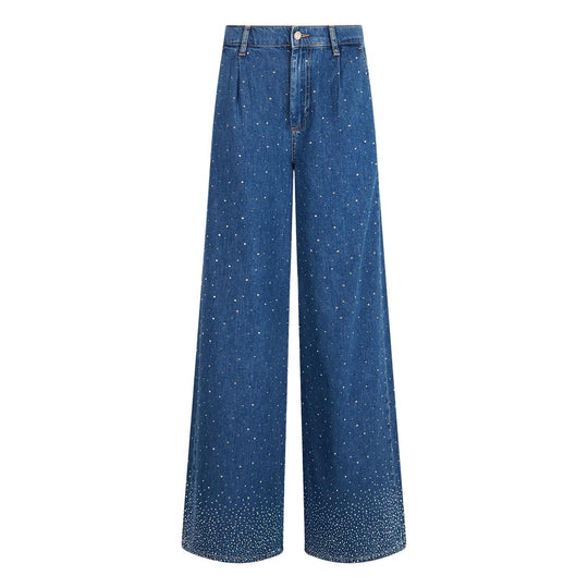 Damenjeans Liu-Jo Flare Strass Blau