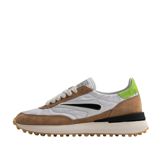 Sneakers Uomo D.A.T.E. Athleta Nylon Bianco / Marrone / Verde