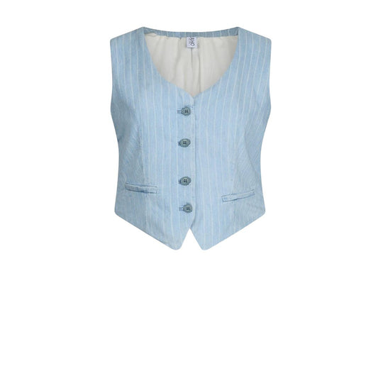 Damenweste Liu-Jo Denim Nadelstreifen Hellblau
