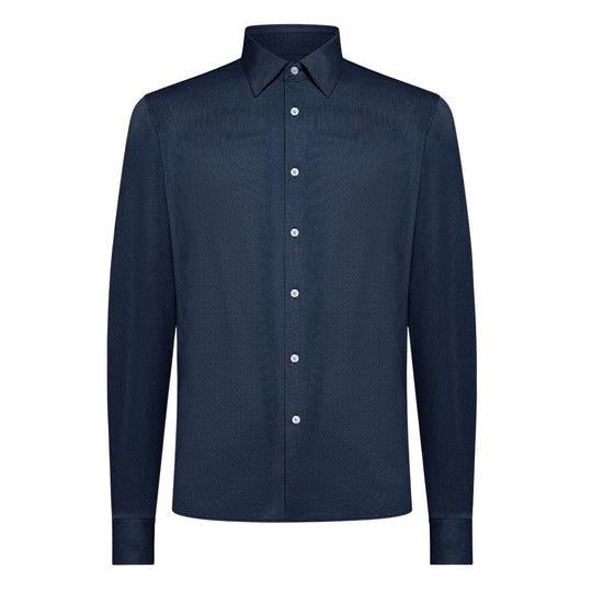 Camicia Uomo RRD Oxford Jacquard Shirt Blu