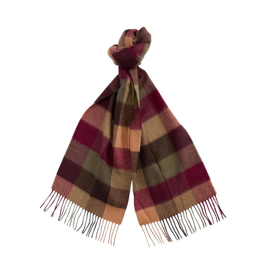 Sciarpa Uomo Barbour Large Tattersall Verde/Beige/Bordeaux